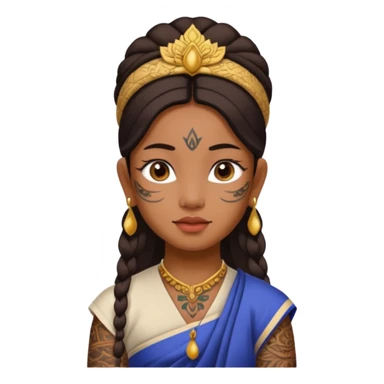 thailand ancient GIRL with tatooed sticker