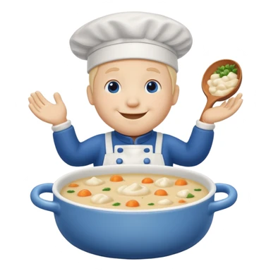 Pillsbury dough boy makes progresso soup sticker