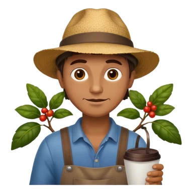 granjero de cafe full body  sticker