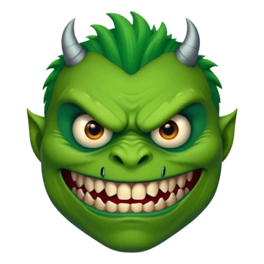 a monster with one eye in the centre of his face sticker