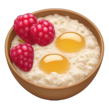 porridge with raspberry sticker