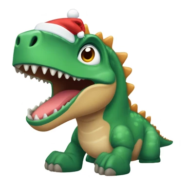 un dinosaurio navideño  sticker