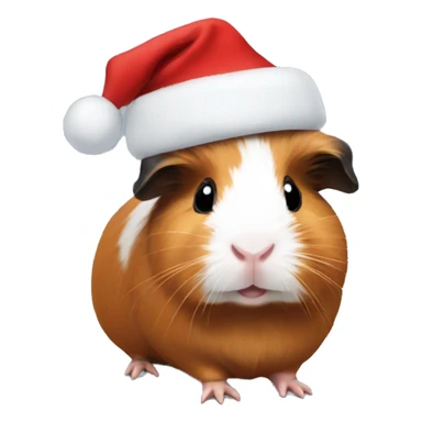 guinea pig in christmas hat sticker
