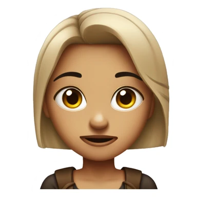 Girl emoji with attitude, eyebrow raised, angry face, and arms crossed sticker