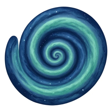 Mint green and dark blue galaxy  sticker
