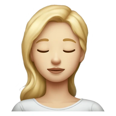 teenage girl taking a nap dreaming about a man. She is pale and is dreaming about a man with blond hair sticker