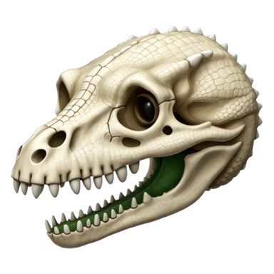 alligator skull bones sticker