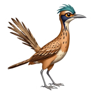 realistic roadrunner bird emoji, actual colors sticker