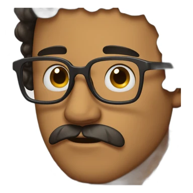 Crying man with beard, glasses, black curly hair and red plaid shirt sticker