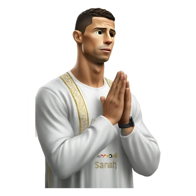 Cristiano ronaldo praying salaat sticker