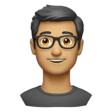 Homme chauve avec lunette sticker