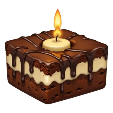 Brownie candle sticker