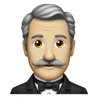 victorian gentleman with moustache  sticker