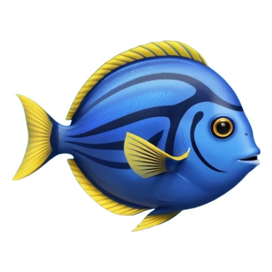 blue tang fish aquarium sticker