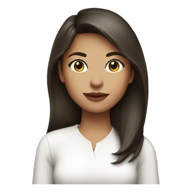 Brunette girl in white outfit  sticker