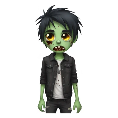 boy Emo zombie sticker