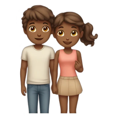 Boy and girl love  sticker