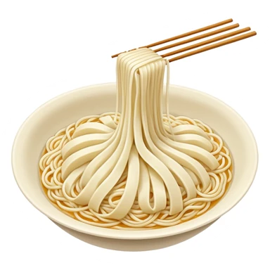 a bundle of white noodles sticker