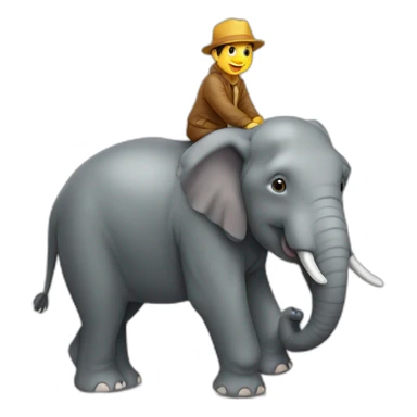 Éléphant sur hippopotame sticker