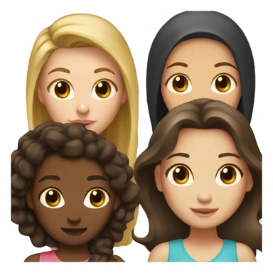 the girl on the left is brunette sticker