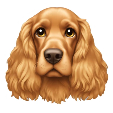 Orange roan cocker spaniel with yellow snood sticker
