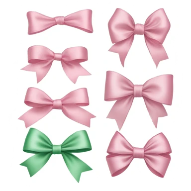 Pink and Green Bows  sticker