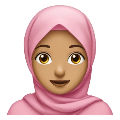 Cute Hijabi girl with pink hijab sticker
