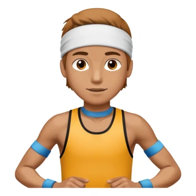 runner with sweatband sticker