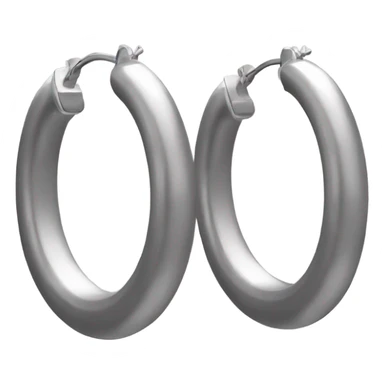 chunky silver hoop earrings sticker