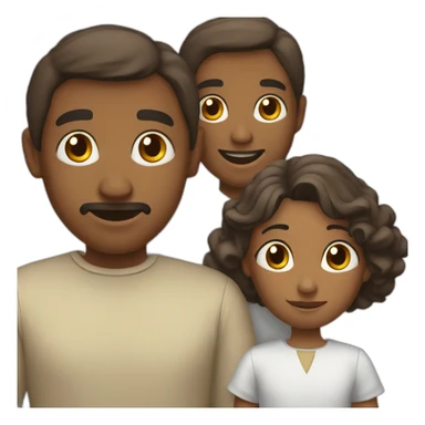 padre e hijos abrazados sticker