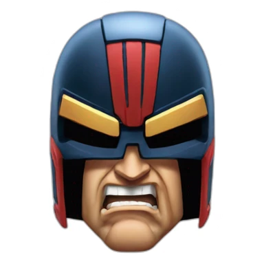 judge dredd angry face sticker