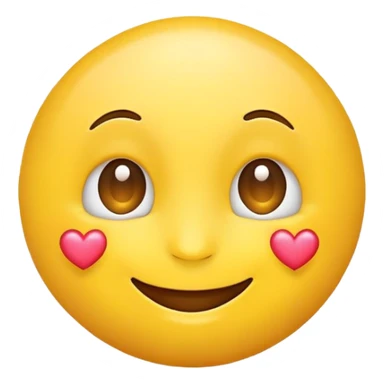 Happy emoji with 1 heart eye sticker