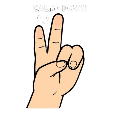 Calm down & shut the fuck up with sparkle text sticker
