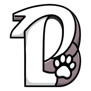 puppy paw print with number 12 inside and a border sticker