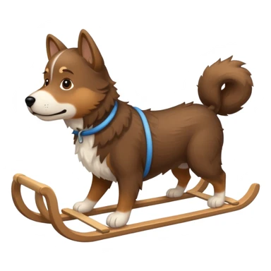 dog with Sled  sticker