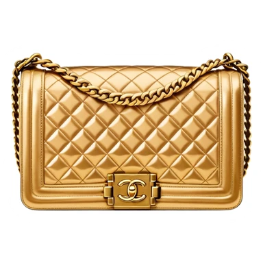 chanel le boy gold color bag sticker