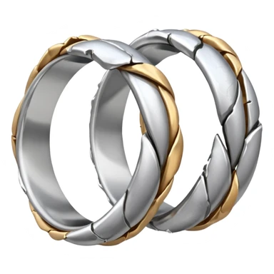 2 smashed wedding ring sticker