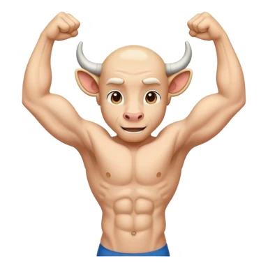 human calf muscle flexing sticker