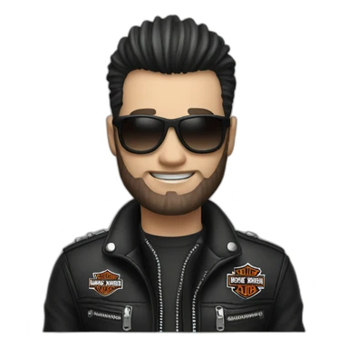 biker white skin With harley davidson sticker