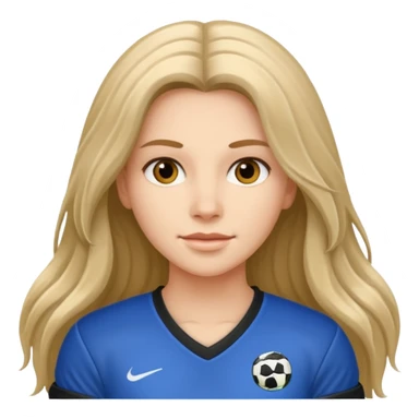 Long Haired Football Players, Female player sticker
