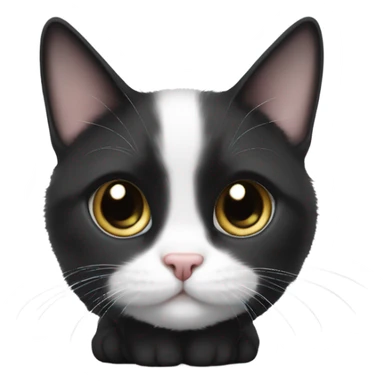 Black and white munchkin cat sticker
