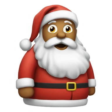 Santa with a big butt sticker