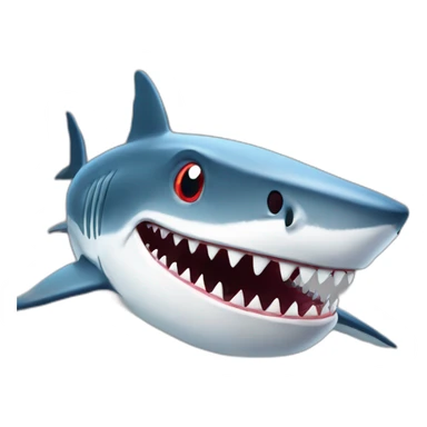 Shark attack sticker