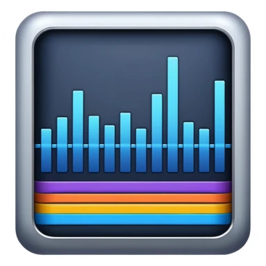 soundwave with multicolor bands, clean and simple, no text sticker