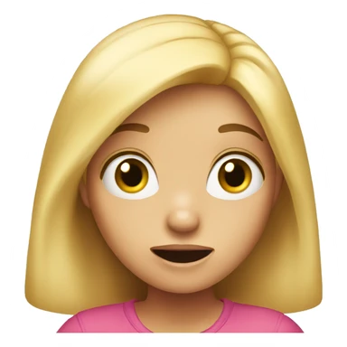 Surprised blonde girl sticker