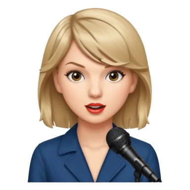 taylor swift is singing with mirco sticker
