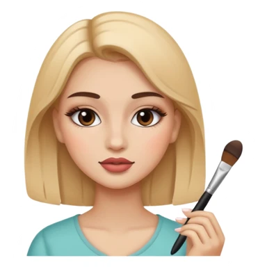 Makyaj yapan kız sticker