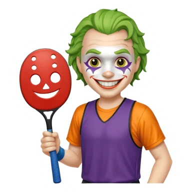 joker playing pickleball sticker