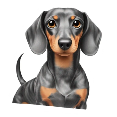 Dachshund marble coloring book sticker