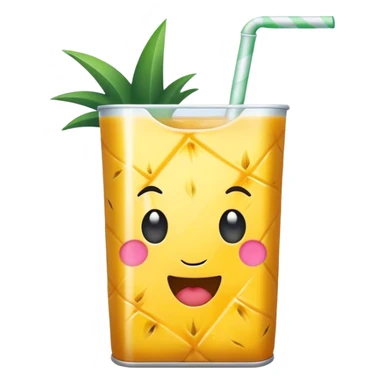 pineapple juice carton sticker